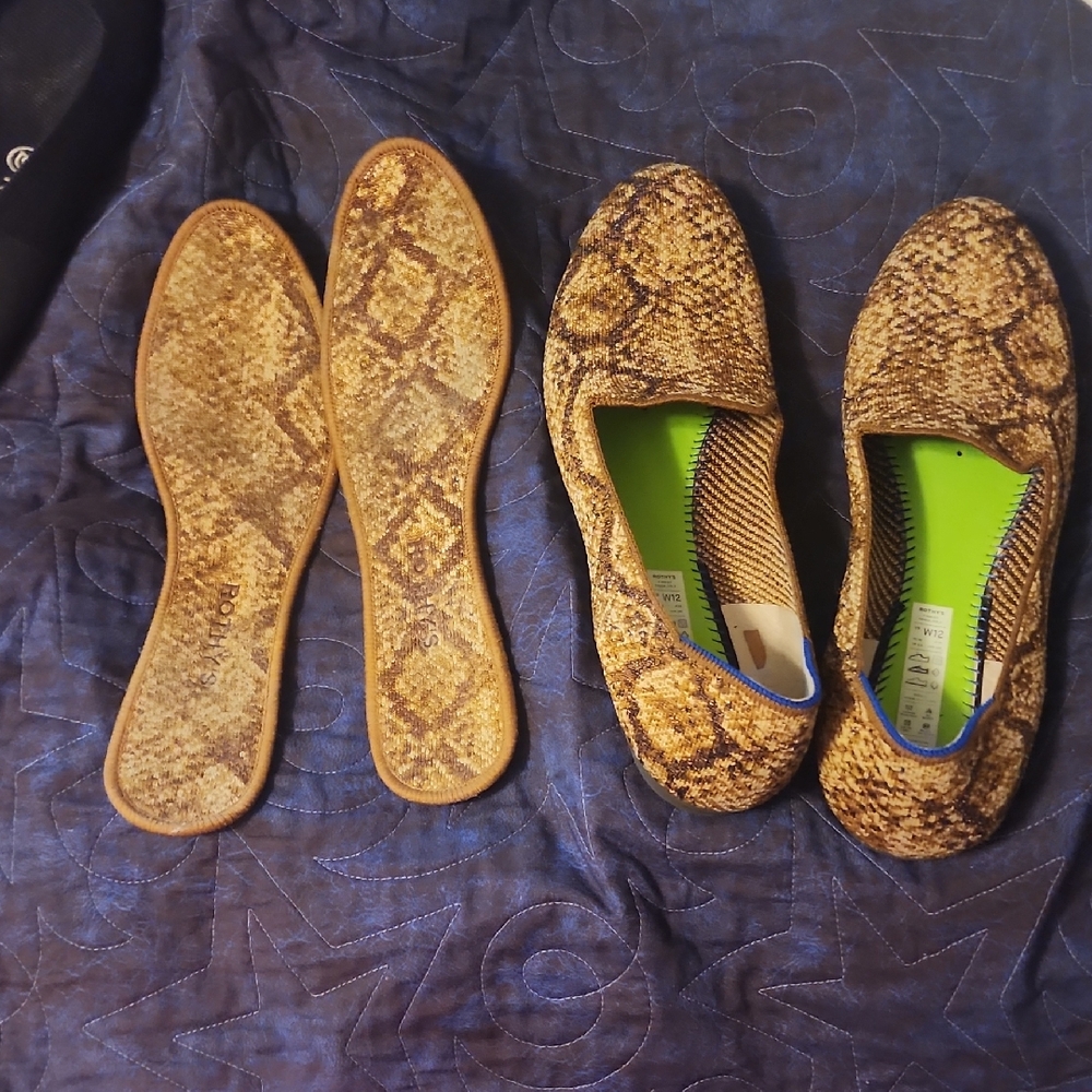 Rothy's Brown Snake Print Women's Loafers